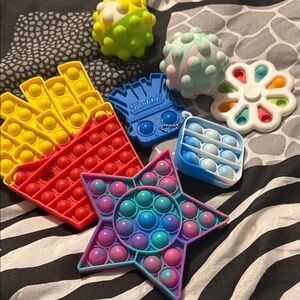 Colorful Pop It Fidget Toy Bundle Set